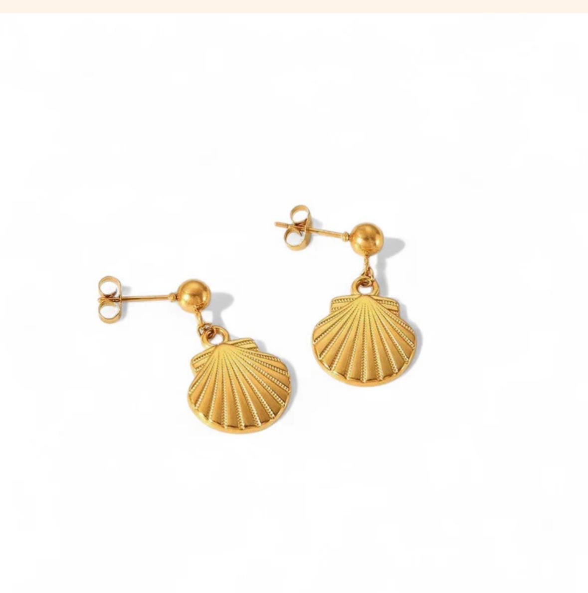 shell themed earrings