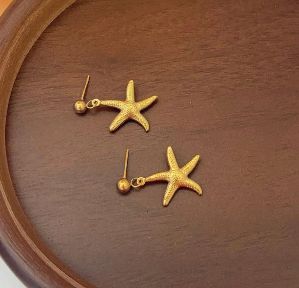 star themed earrings