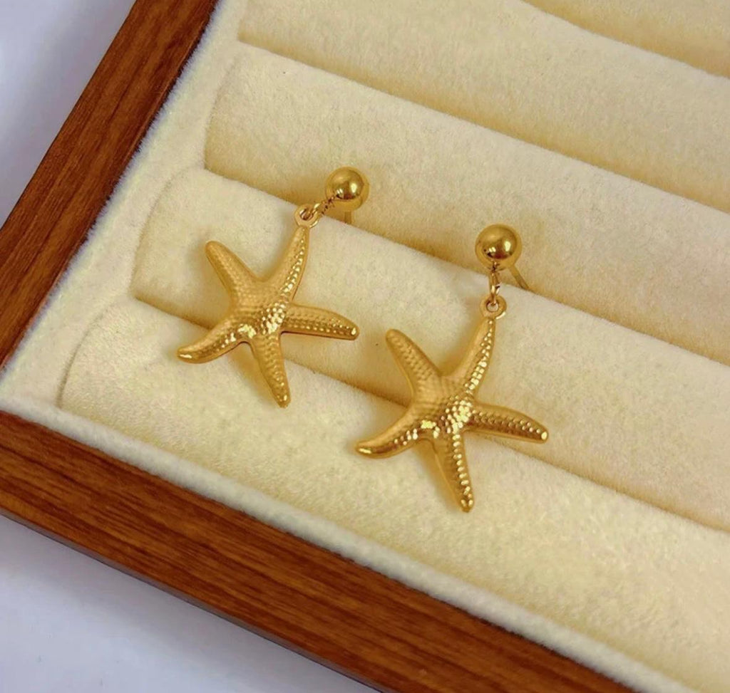 star themed earrings
