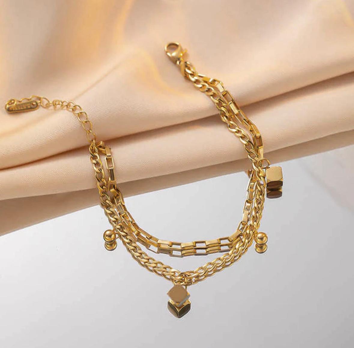 cube themed bracelet