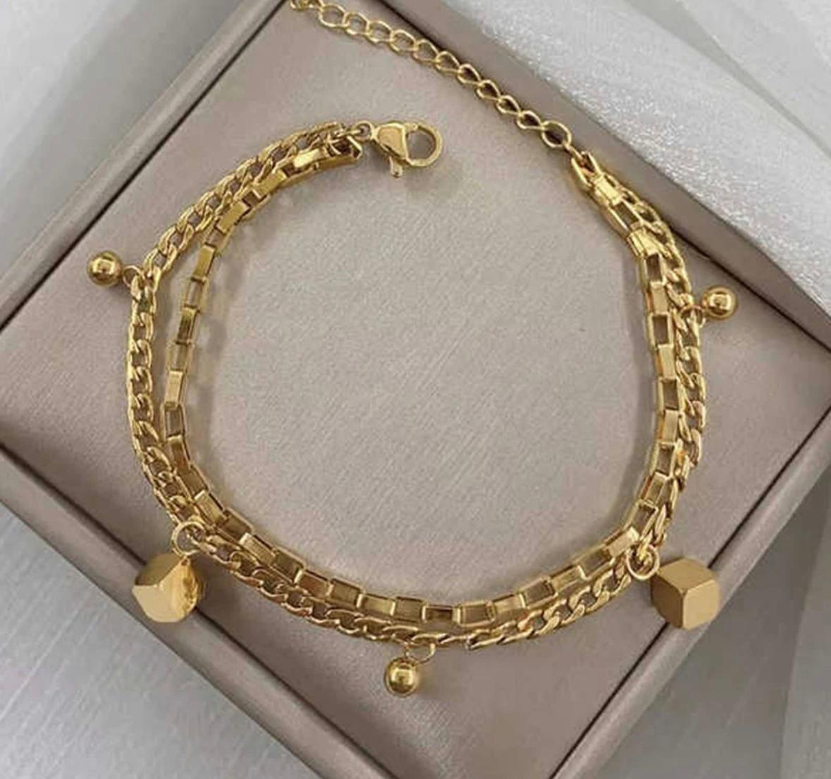 cube themed bracelet